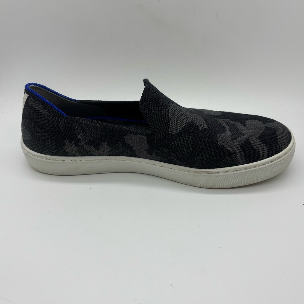Rothy's Womens The Sneaker Slip-On Shoes Gray Black Camo Round Toe Size 8.5